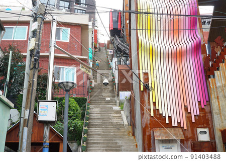 Busan Ibug 168 Stairs and Monorail, the Postwar Town of South Korea 91403488