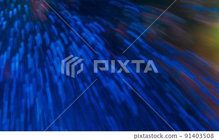 Defocused neon flare. Color light burst. Night firework glare. Blur laser navy blue pink yellow color glowing rays motion on dark black abstract background. Defocused neon flare. Color light burst. Night firework glare. Blur laser navy blue pink yellow color glowing rays motion on dark black abstract background. 91403508