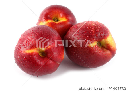 Nectarines isolated on white Nectarines isolated on white 91403780