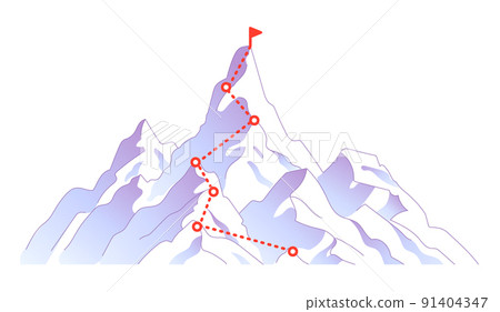 Way to the top of mountain 91404347