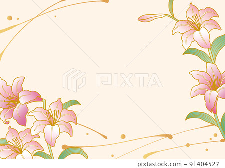 盂蘭盆節分點週模板背景百合花 插圖素材 圖庫