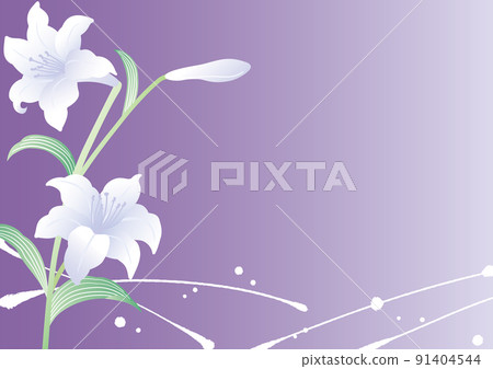 盂蘭盆節分點週模板背景百合花 91404544