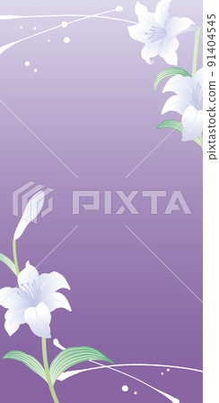 Obon equinoctial week template background lily flower 91404545