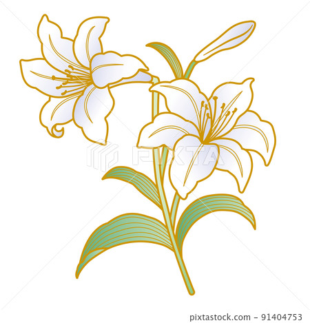 百合花日本模式圖 91404753