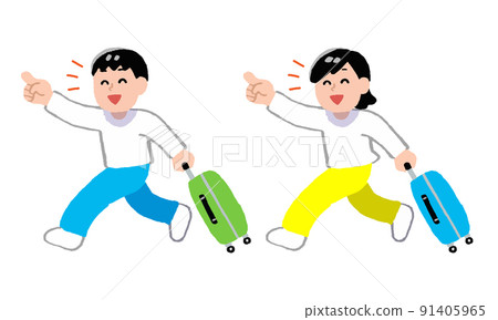 攜帶便衣男女便攜包旅行（手寫顏色） 91405965