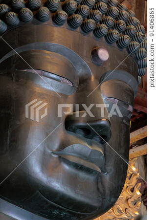 May 10, 2022 Buddha statue at Todaiji Daibutsuden Roshana Buddha statue 91406865