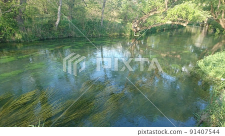 Original scenery of Azumino (pure flow of Tatekawa) 91407544