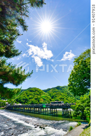 夏季嵐山·渡月橋 91407918