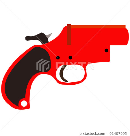 a flare gun on white background. flare gun sign. flat style. 91407995