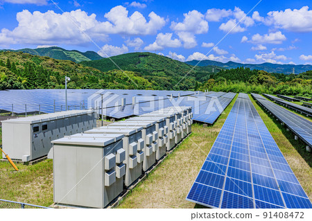 Solar panels and substation equipment 91408472