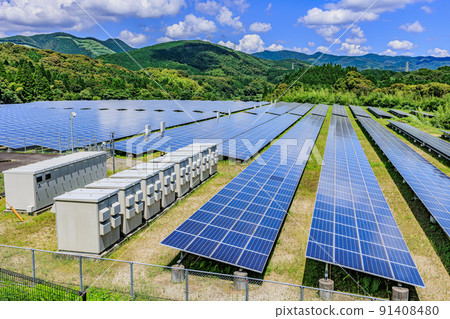 Solar panels and substation equipment 91408480