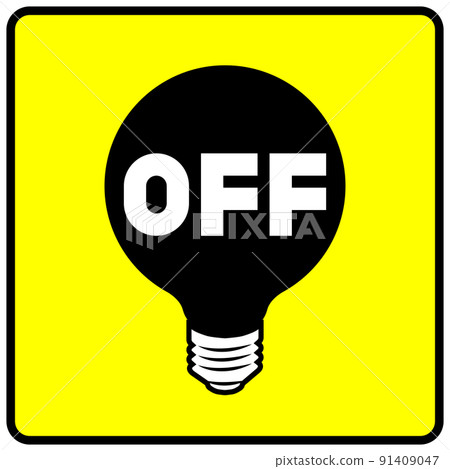 It is an icon for power saving measures. It is a mark that the light bulb is off. It is an icon for power saving measures. It is a mark that the light bulb is off. 91409047