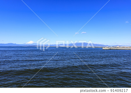 從江之島看到的富士山 從江之島看到的富士山 91409217