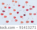 Illustration of studded cherries 91413271