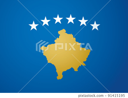 Flag of Kosovo. Vector drawing sign 91415195