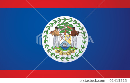 Flag of Belize. Vector drawing sign 91415313