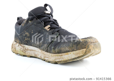 dirty sneaker isolated on white background dirty sneaker isolated on white background 91415366