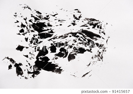 Abstract black white texture on white paper like a marble Abstract black white texture on white paper like a marble 91415657