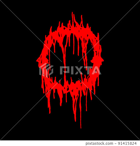 Metal music band's font.Red letter with smudges on black background. Metal music band's font.Red letter with smudges on black background. 91415824