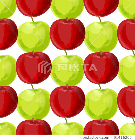 Seamless pattern with Illustration red and green - Stock Illustration ...