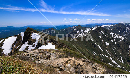 (Gunma Prefecture) Tanigawadake summit and Tomanomimi during the snowy season 91417359