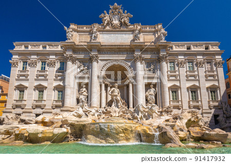 The Trevi Fountain in Rome. 91417932