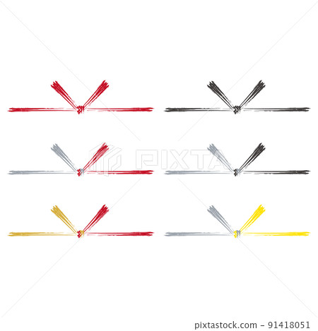 Mizuhiki design set of blurred lines, knotting, different colors Mizuhiki design set of blurred lines, knotting, different colors 91418051