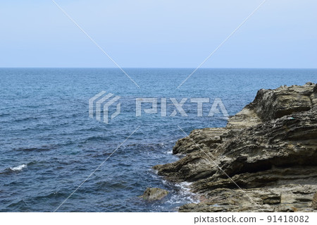 Rocky landscape on the Shonai coast 91418082