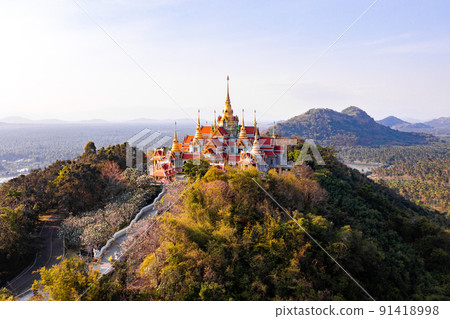 Phra Mahathat Chedi Phakdee Prakat temple in Prachuap Khiri Khan, Thailand 91418998