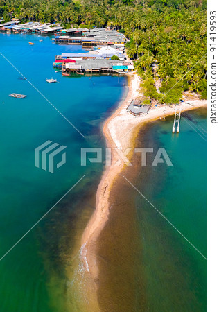 Aerial view of Koh Phitak or Phithak island in Chumphon, Thailand Aerial view of Koh Phitak or Phithak island in Chumphon, Thailand 91419593