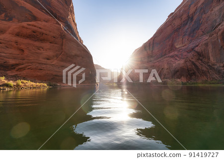 Colorado River in Glen Canyon, Arizona, United States of America. 91419727