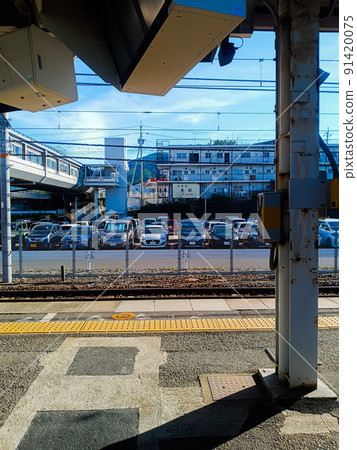 火車櫥窗系列①、火車站設備、站台、JR西日本、站間風景、鐵道迷、關西、旅行、趣味鐵路 91420075