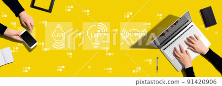LiFi theme with people working together 91420906