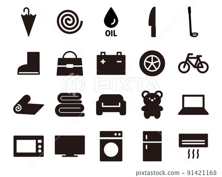 Recycled illustration set B_black solid 91421168