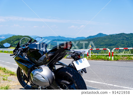 夏季自行車遊覽山俯瞰高原山口 a-1 夏季自行車遊覽山俯瞰高原山口 a-1 91421938