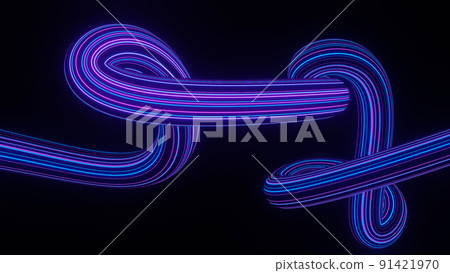 3d render of flash neon and light glowing on dark scene. Speed light moving lines. 3d render of flash neon and light glowing on dark scene. Speed light moving lines. 91421970