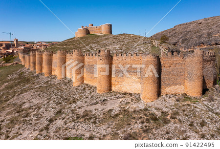 Drone view of Castle of Berlanga de Duero, Spain Drone view of Castle of Berlanga de Duero, Spain 91422495