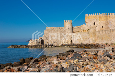Tower and walls of Mamure kalesi, Mersin Province, Turkey Tower and walls of Mamure kalesi, Mersin Province, Turkey 91422646