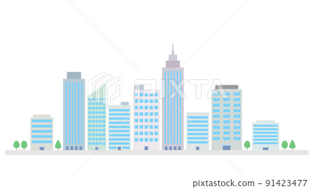 Illustration of business district 91423477