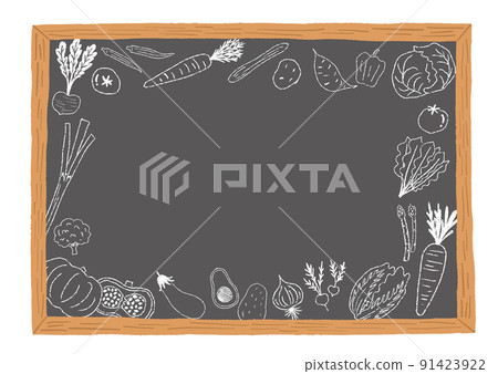 蔬菜手繪線描插圖 91423922