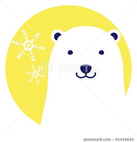 Polar bear and snowflake icon (cool image) Polar bear and snowflake icon (cool image) 91426643