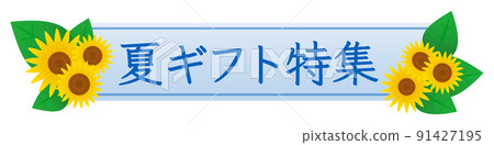 向日葵框架夏天圖像 向日葵框架夏天圖像 91427195