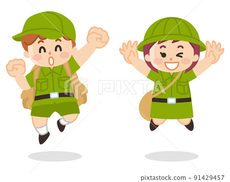 跳躍探險兒童童子軍戶外探險 91429457