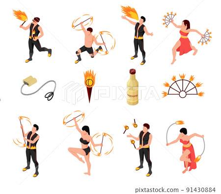 Fireshow People Isometric Set 91430884