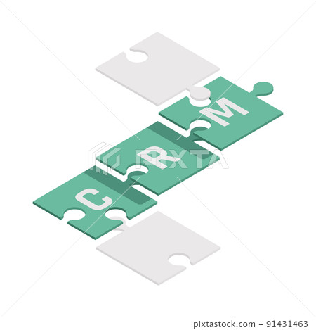 CRM Puzzle Pieces Composition CRM Puzzle Pieces Composition 91431463