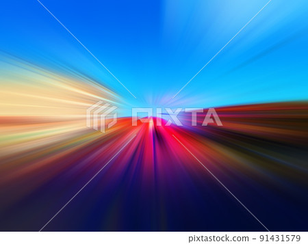 Blurred motion road Sunset and clear blue sky. Beautiful abstract background Blurred motion road Sunset and clear blue sky. Beautiful abstract background 91431579