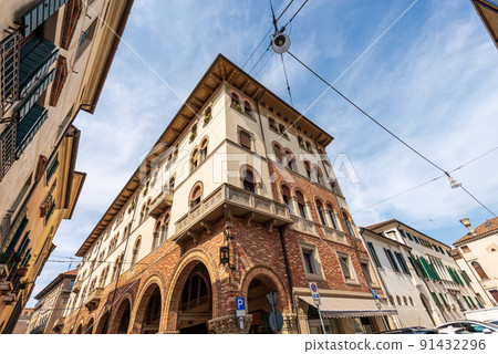 Ancient Palace in Treviso Downtown - Veneto Italy Europe Ancient Palace in Treviso Downtown - Veneto Italy Europe 91432296