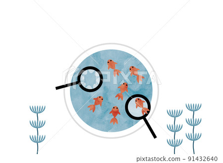Watercolor illustration of goldfish scooping (without text) that can be used for summer festivals and summer greeting cards Watercolor illustration of goldfish scooping (without text) that can be used for summer festivals and summer greeting cards 91432640