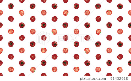 Tomato pattern material 91432918
