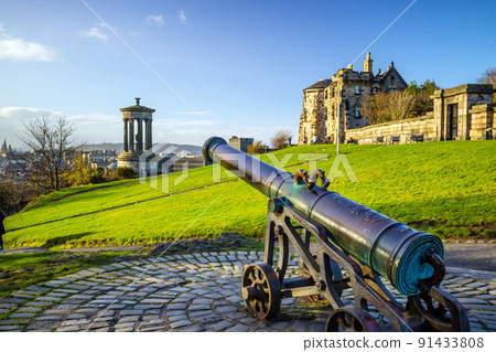 Monuments on Calton Hill in Edinburgh Monuments on Calton Hill in Edinburgh 91433808